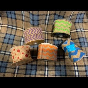 NWT Burlap Ribbon Crafting Bundle
